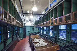 Post Prints: USA, Pennsylvania, Scranton, Steamtown National Historic Site, railroad mail car