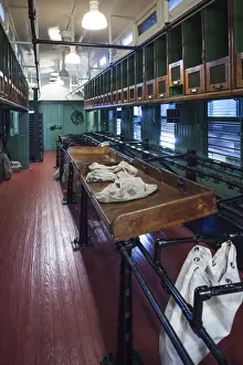USA, Pennsylvania, Scranton, Steamtown National Historic Site, railroad mail car
