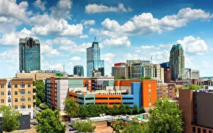 Images Dated 12th September 2022: USA, Raleigh, North Carolina, Downtown Skyline, Capital City