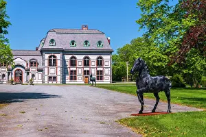 Mansion Prints: USA, Rhode Island, Newport, Bellevue Avenue Historic District, Bellevue Avenue, Belcourt