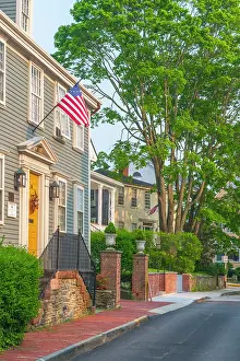 Wood Cladding Prints: USA, Rhode Island, Newport, Division Street, Christopher Ellery House