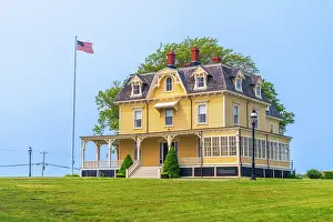 Flag Prints: USA, Rhode Island, Newport, Fort Adams State Park, Eisenhower House