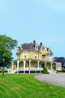 Wood Cladding Prints: USA, Rhode Island, Newport, Fort Adams State Park, Eisenhower House