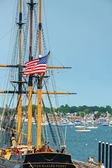 Ships Prints: USA, Rhode Island, Newport, Fort Adams State Park, Oliver Hazard Perry sailing school ship