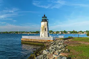 Newport Prints: USA, Rhode Island, Newport, Goat Island Lighthouse