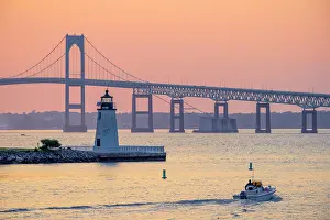 Sailing Boats Prints: USA, Rhode Island, Newport, Narragansett Bay