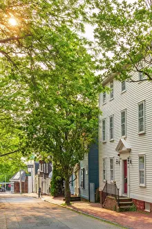 Wood Cladding Prints: USA, Rhode Island, Newport, Pelham Street