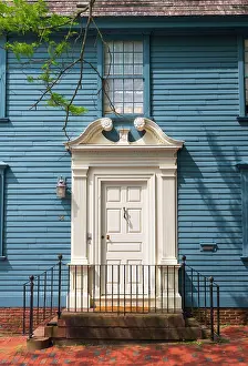 Doorway Prints: USA, Rhode Island, Newport, Pelham Street, Langley King House