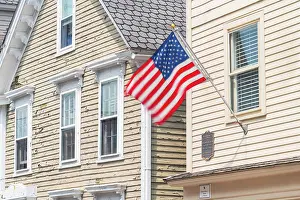 Wood Cladding Prints: USA, Rhode Island, Newport, Spring Street