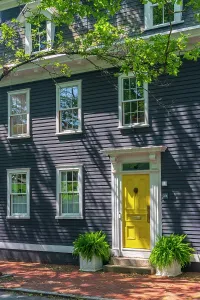 Wood Cladding Prints: USA, Rhode Island, Providence, Benefit Street