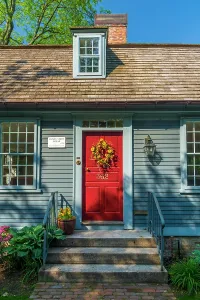 Wood Cladding Prints: USA, Rhode Island, Providence, Benefit Street, Daniel Smith House