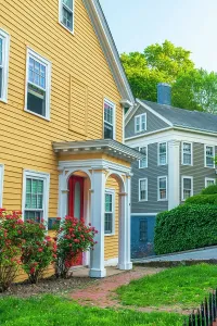 Wood Cladding Prints: USA, Rhode Island, Providence, Congdon Street