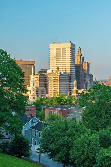 Providence Prints: USA, Rhode Island, Providence, Downtown skyline
