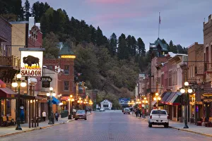 USA, South Dakota, Black Hills National Forest, Deadwood, historic Main Street