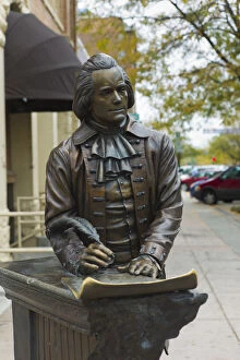 Black Hills Collection: USA, South Dakota, Rapid City, City of Presidents sculptures, President Thomas Jefferson