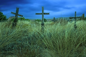 New Mexico Prints: USA, Southwest, New Mexico, Abiquiu, Georgia O'Keeffe, cemetery, rural