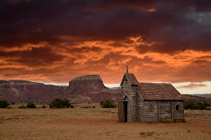 Western Prints: USA, Southwest, New Mexico, Abiquiu, Ghost Ranch, Chapel