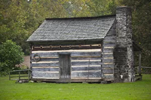 Images Dated 14th January 2010: USA, Tennessee, Limestone, Davy Crockett Birthplace State Park, cabin of Davy Crockett, b