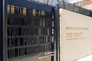 Images Dated 16th May 2016: USA, Tennessee, Memphis, Lorraine motel, Martin Luther King quote