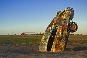 Images Dated 2nd May 2008: USA, Texas, Amarillo, Route 66, Cadillac Ranch