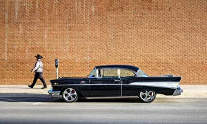 Images Dated 19th May 2022: USA, Texas, El Paso, 1957 Chevy Bel Air, 2 Door Sedan, Auto Icon