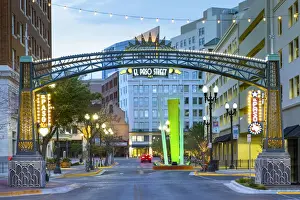 Ciudad Juarez Prints: USA, Texas, El Paso, Downtown, El Paso Street Archway Greeting