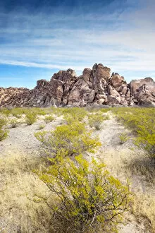 USA, Texas, El Paso, Hueco Tanks State Park, Eroded, Sculpted Rock Masses