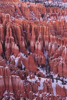 Images Dated 22nd September 2009: USA, Utah, Bryce Canyon National Park, Bryce Amphitheater from Inspiration Point, dusk