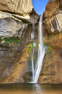 Images Dated 24th November 2021: USA, Utah, Grand Staircase-Escalante National Monument, Lower Calf Creek Falls