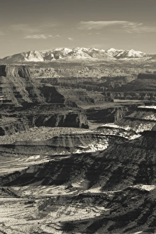 USA, Utah, Moab, Canyonlands National Park, Buck Canyon Overlook, winter