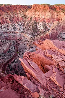 Images Dated 27th January 2023: USA, Utah, Southwest, Colorado Plateau, Capitol Reef, National Park, Goosenecks