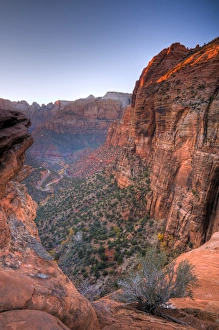 USA, Utah, Zion National Park, from Canyon Overlook