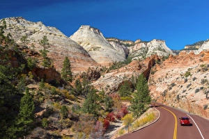 USA, Utah, Zion National Park, Highway 9, Zion Park Boulevard