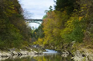 USA, Vermont, Quechee Gorge and Ottauquechee River