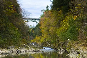 USA, Vermont, Quechee Gorge and Ottauquechee River