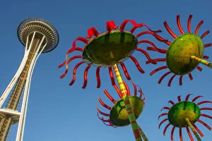 Images Dated 14th July 2015: USA, West Coast, Pacific Northwest, Washington, Seattle, Sonic Bloom Sculpture at