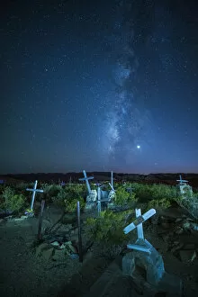 Images Dated 29th November 2021: USA, West Texas, Terlingua Ghost Town, Cemetery