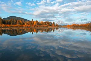 USA, Wyoming, Rockies, Rocky Mountains, Grand Teton, National Park, reflections of clouds