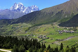 Mounts Prints: Ushba peak (4690 m), Muzhali community, Upper Svanetia, Georgia