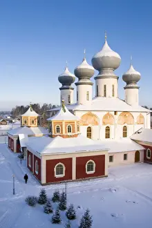 Elevated Viewpoint Prints: Uspensky Cathedral, Bogorodichno-Uspenskij Monastery, Tikhvin, Leningrad region, Russia