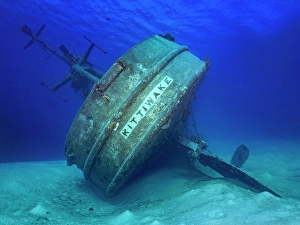 Seabed Prints: USS Kittiwake, Grand Cayman, Cayman Islands, British West Indies