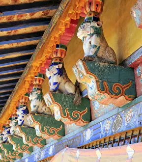 Utse temple, Samye Monastery (Samye Gompa), Dranang, Shannan Prefecture, Tibet, China