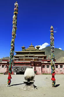Images Dated 22nd January 2014: Utse temple, Samye Monastery (Samye Gompa), Dranang, Shannan Prefecture, Tibet, China