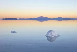 Salt Flat Collection: The Uyuni Salt Flat at twilight, Bolivia