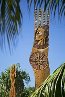 Images Dated 19th October 2015: Va a Hokulea monument in Jardins de Paofai, Pape ete, Tahiti, French Polynesia
