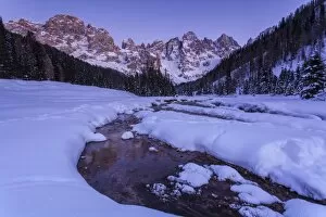 Images Dated 1st February 2015: Val Venegia with snow, Dolomites, Tentino Alto Adige, Italy