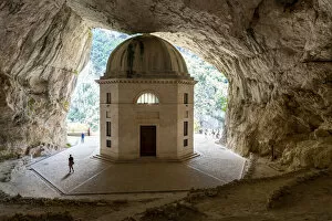 Pilgrimage Gallery: Valadier Temple in a cave, Marche region, Central Italy. (MR)