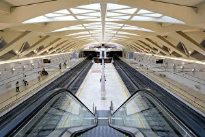 Valencia, Spain. Inside the metro station of Xativa