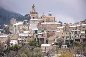 Valldemossa Prints: Valldemossa in the snow, Serra de Tramuntana
