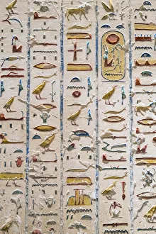 Valley of the Kings, burial chamber decorated with bas-relief in the tomb of Ramses IX Valley of the Kings, burial chamber decorated with bas-relief in the tomb of Ramses IX